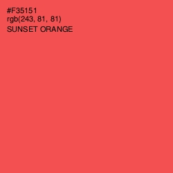 #F35151 - Sunset Orange Color Image